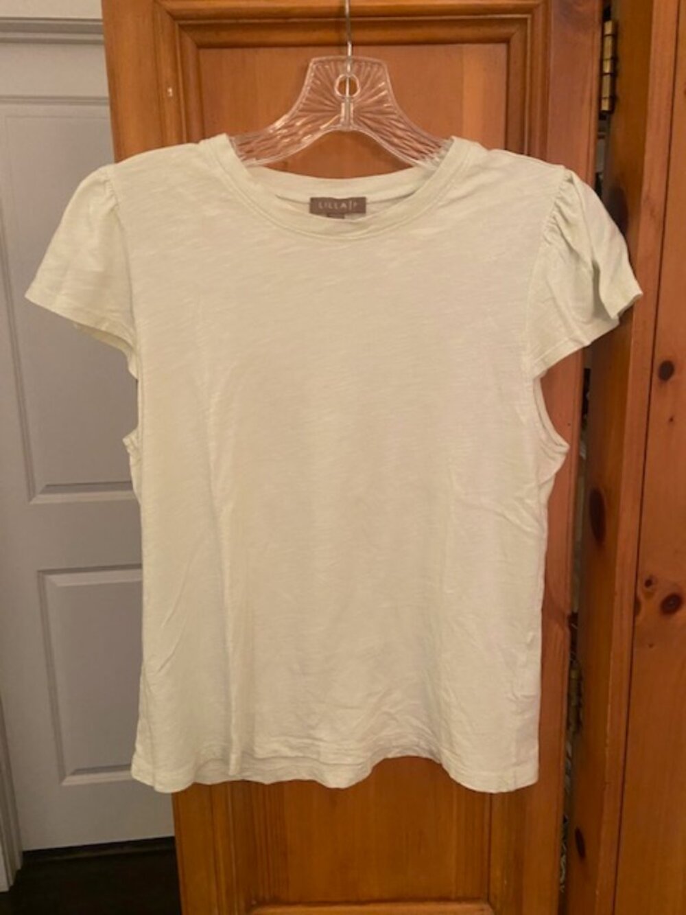 Lilla P Short Sleeve Crew Tee in Light Green Size S